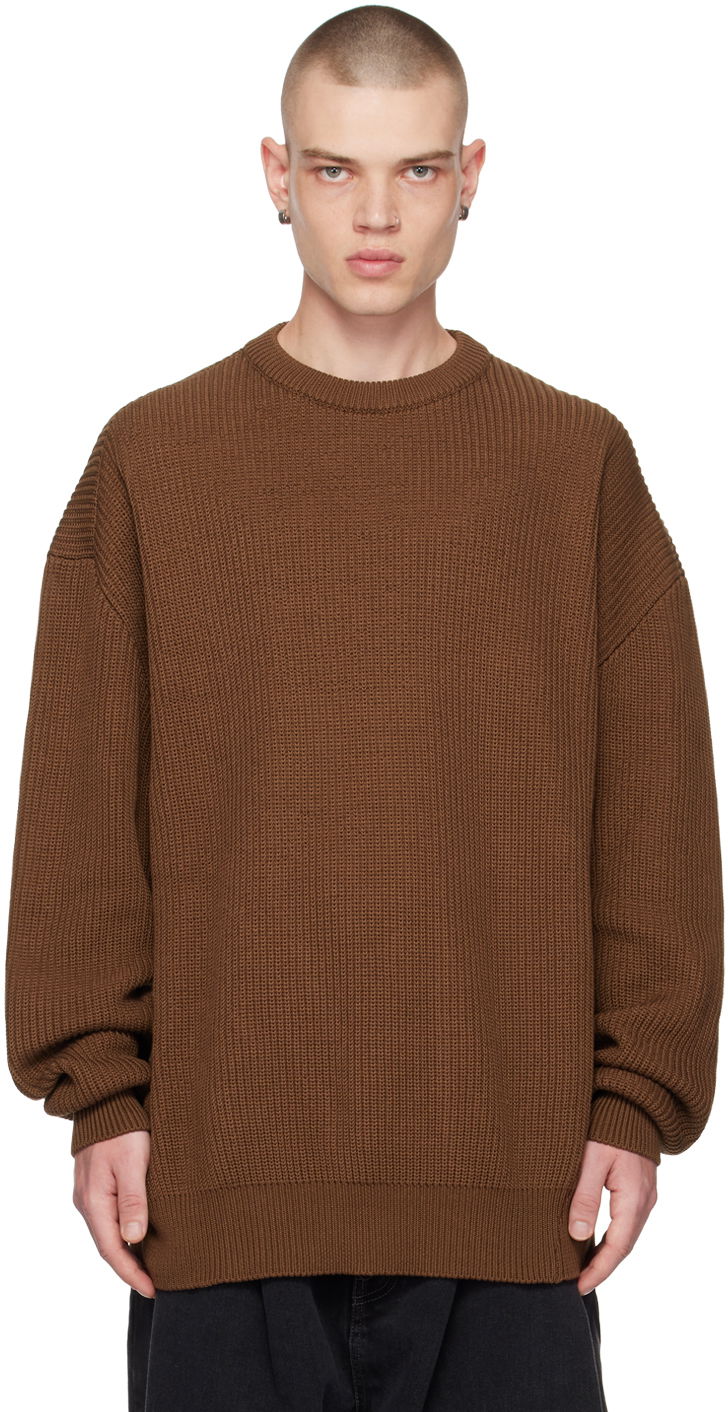 Twisted Knit Crewneck Sweater