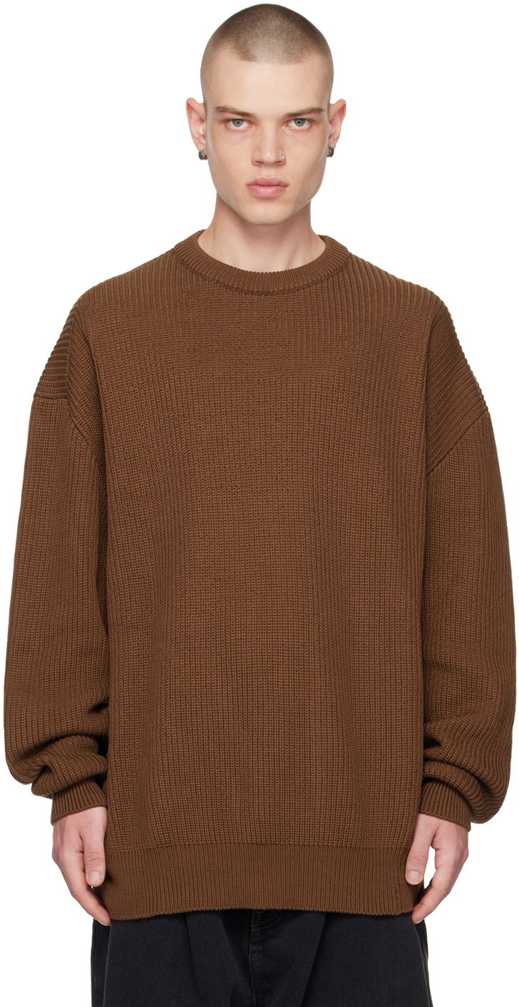 Sveter HED MAYNER Twisted Knit Crewneck Sweater Hnedá | HM00K27Tobacco Brown, 0
