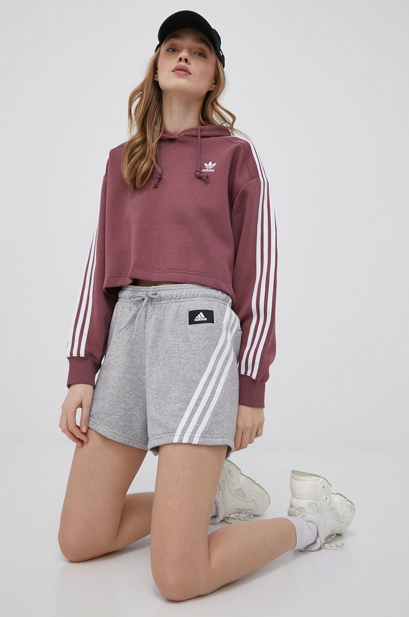 Mikina adidas Performance adidas Performance High Waist Shorts Vínová | H57307