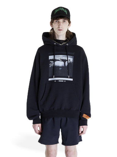 Mikina HERON PRESTON Misprinted Heron Hoodie Čierna | HMBB024S23JER0051010