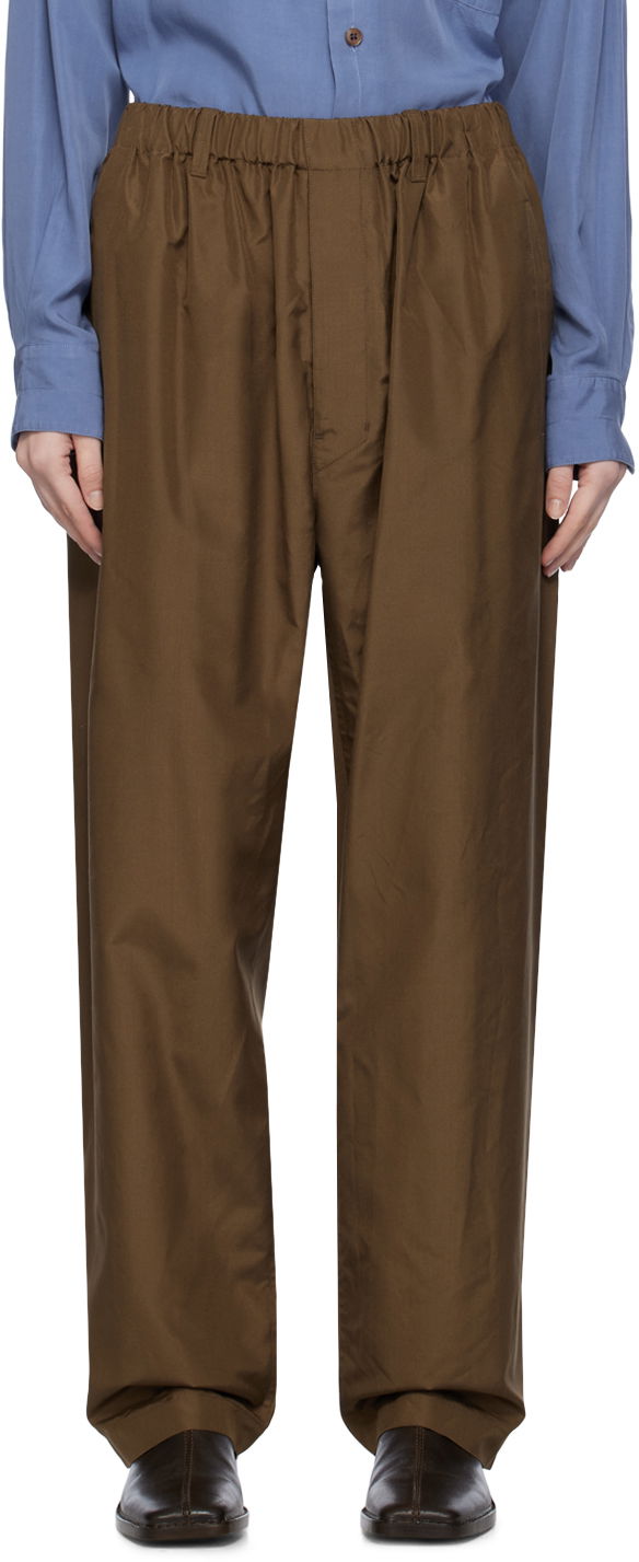 Nohavice LEMAIRE LEMAIRE Relaxed Trousers Hnedá | PA1047 LF1163, 0