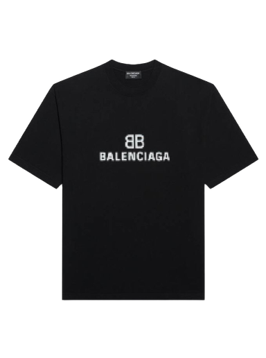 Tričko Balenciaga BB Pixel Medium Fit T-shirt Čierna | 612965TKVI71070