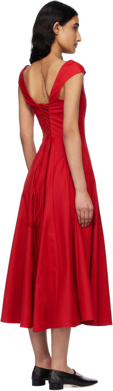 Šaty GUIZIO Guizio Leila Midi Dress Červená | S25404W161, 2