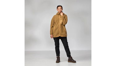 Bunda FJÄLLRÄVEN Vardag Pile Fleece Long Hooded Jacket Hnedá | F14600256-232, 3