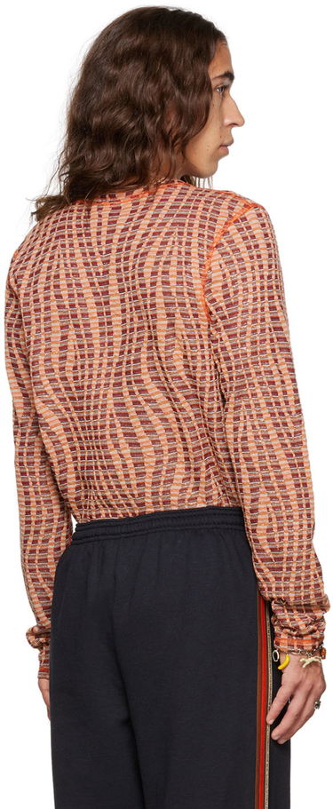 Tričko Anna Sui Exclusive Orange Stripe Long Sleeve T-Shirt Oranžová | M622G22, 2