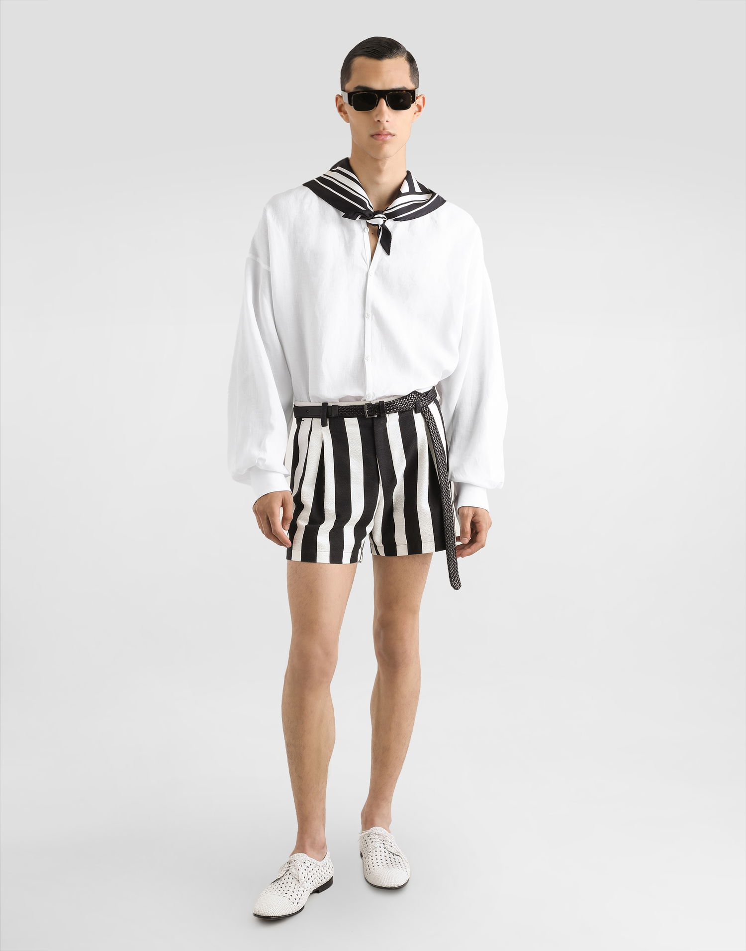 Košeľa Dolce & Gabbana Dolce & Gabbana Long-Sleeved Shirt with Pussy-Bow Biela | G5MZ3TFU4JBW0800, 1