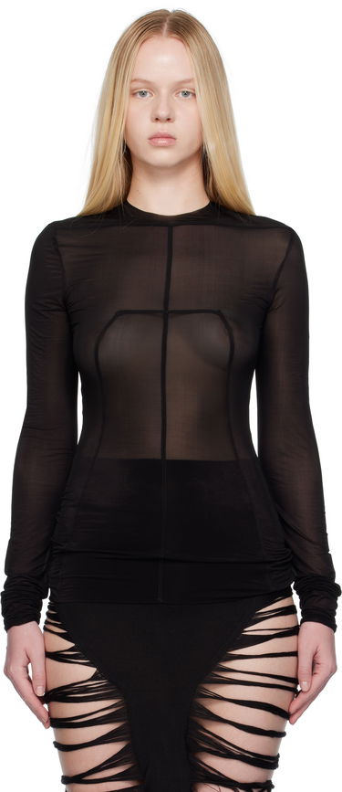 Dres Rick Owens Rick Owens Lido Stretch Cupro Jersey Top Čierna | RO01E7265 BZ, 0