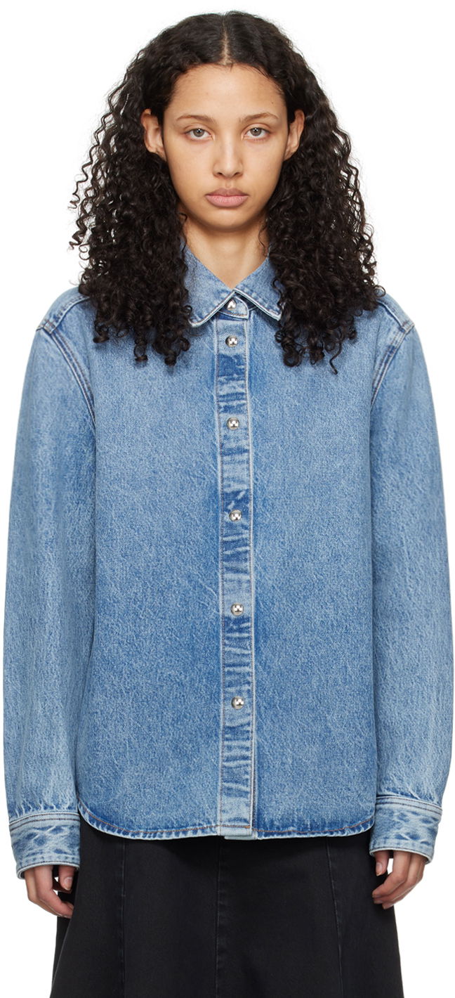 Košeľa Khaite Argo Denim Shirt Modrá | 1105-094, 0