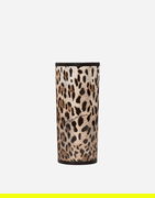 Dolce & Gabbana Leopard Print Cylindrical Porcelain Vase Onesize
