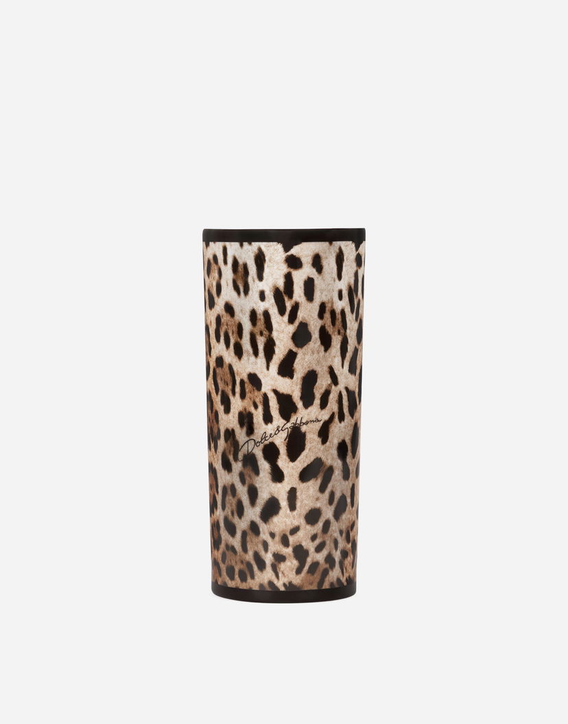 Home decor Dolce & Gabbana Dolce & Gabbana Leopard Print Cylindrical Porcelain Vase Onesize Rôznofarebný | TCC196TCAMWUL003