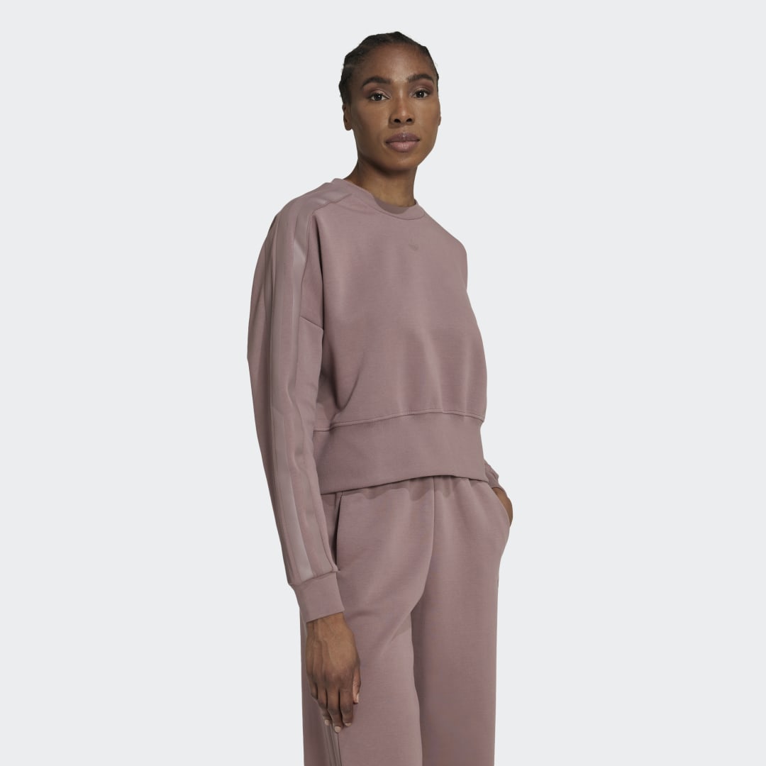 Sveter adidas Originals Adicolor Contempo Chunky 3-Stripes Crewneck Vínová | HM1737, 0