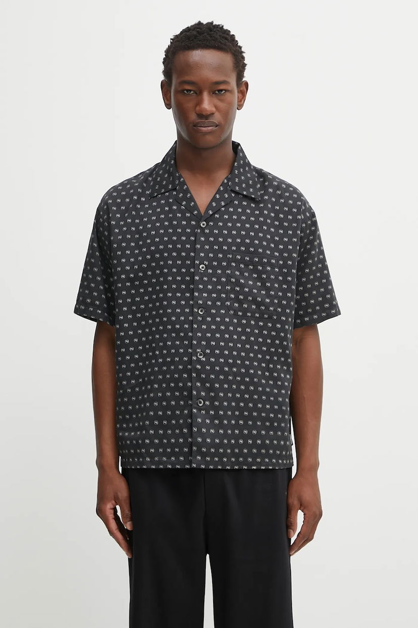 Košeľa Neighborhood NEIGHBORHOOD Monogram Pattern Relaxed Hawaiian Shirt Čierna | 251TSNH.SHM11