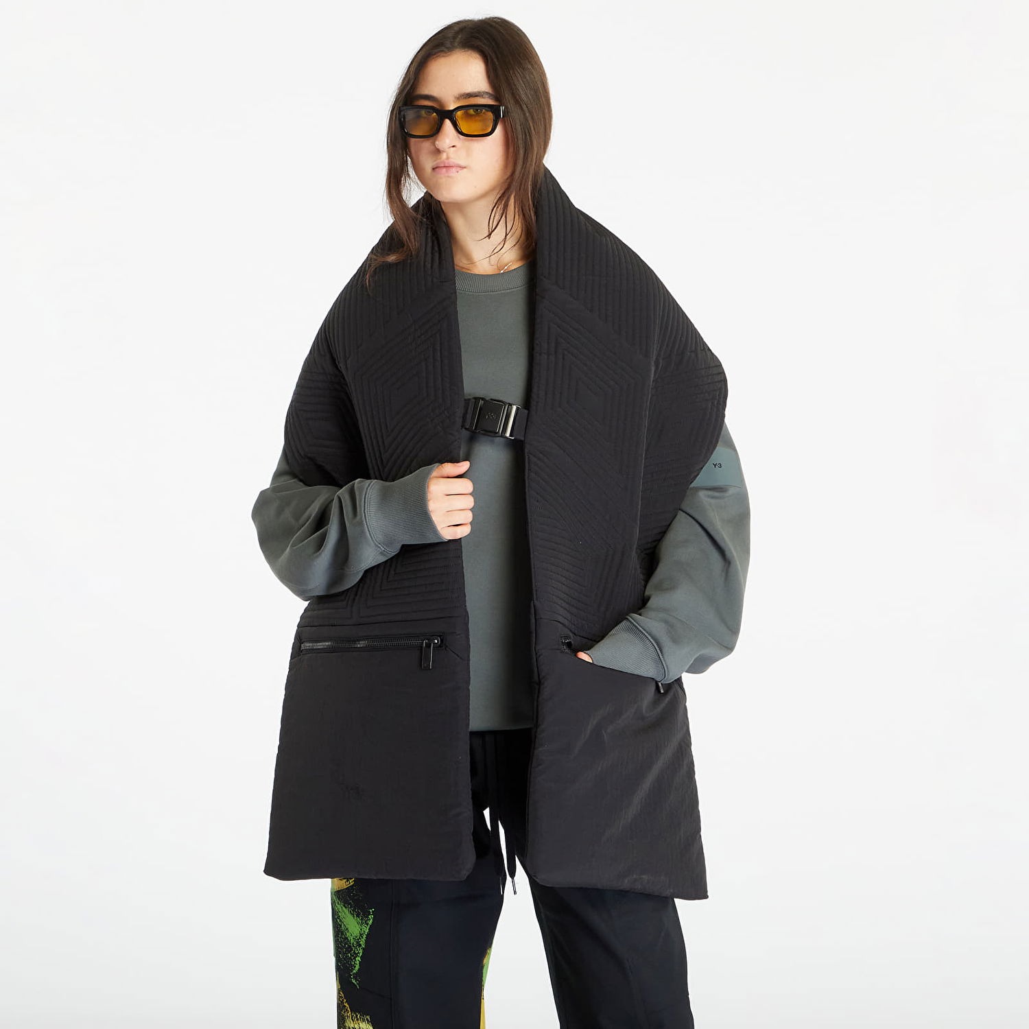 Šál Y-3 Quilted Scarf Black Čierna | IP7161, 0
