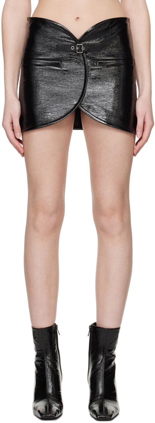 Sukňa Courrèges Ellipse Patent Leather Miniskirt Čierna | 124CJU143VY0014, 0