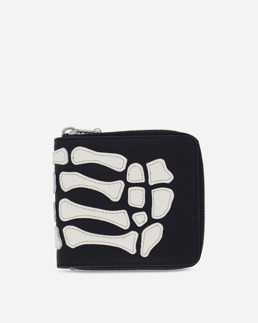 Peňaženka KAPITAL Thumb Up Bone Band Zip Wallet Čierna | K2503XG522 BLACK
