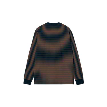Košeľa Carhartt WIP Striped Long Sleeve T-Shirt With Chest Pocket Hnedá | I033817_7, 6