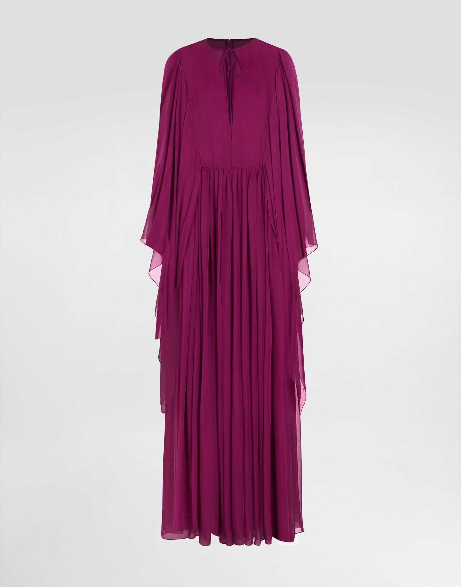 Šaty Dolce & Gabbana Dolce & Gabbana Silk Chiffon Caftan Dress with Drawstring Fialová | F6TLZTFU1ATFA130, 0