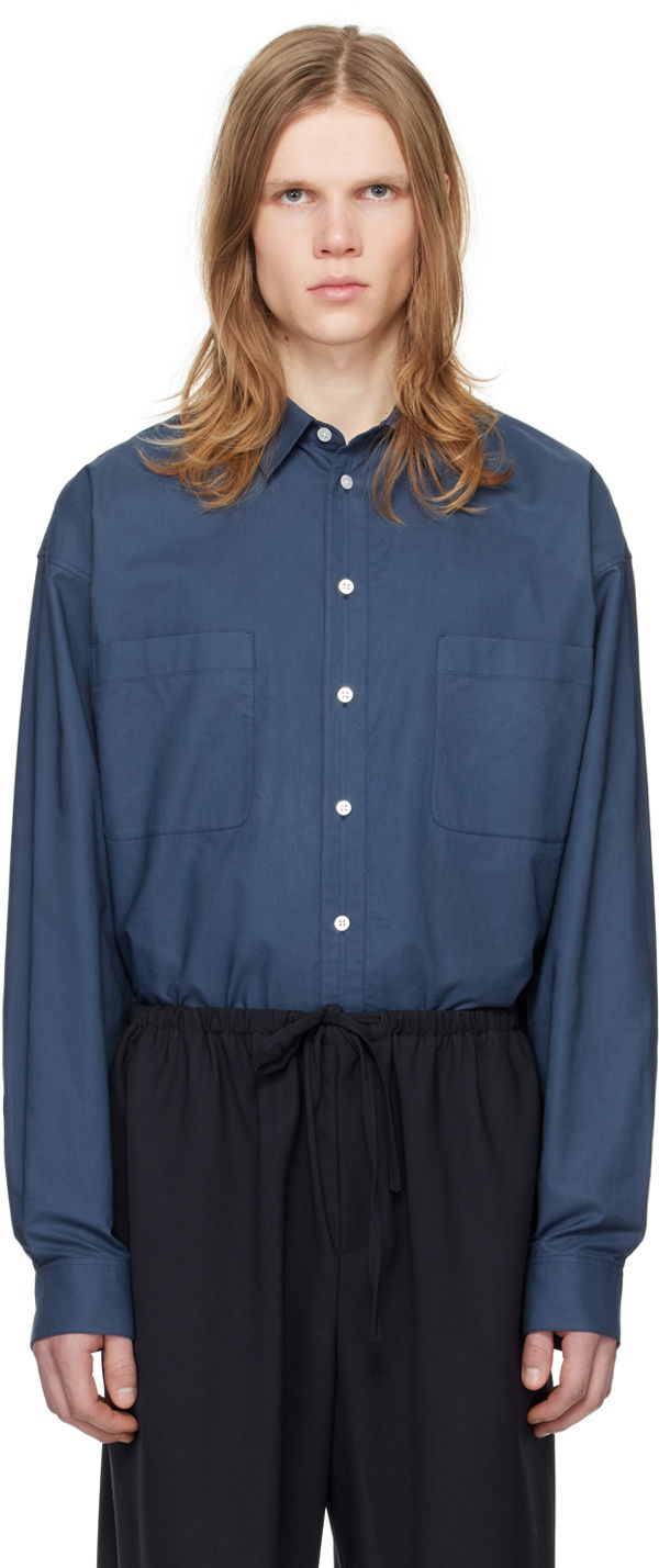 Košeľa The Row Long Sleeve Shirt Modrá | 660-W3095, 0