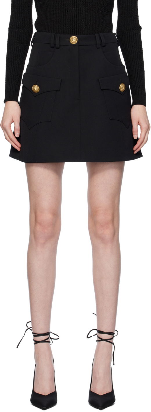 Sukňa Balmain Pockets Miniskirt Čierna | CF1LA359WC09