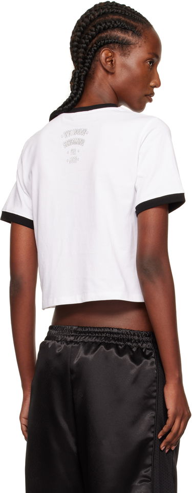 Tričko We11done We11done Poster Graphic Cropped Ringer T-Shirt Biela | WD-TT2-25-776-W-WH, 2