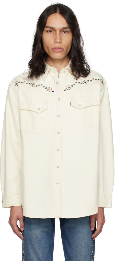 Košeľa Anna Sui Anna Sui Exclusive Denim Shirt Biela | 723N30, 0