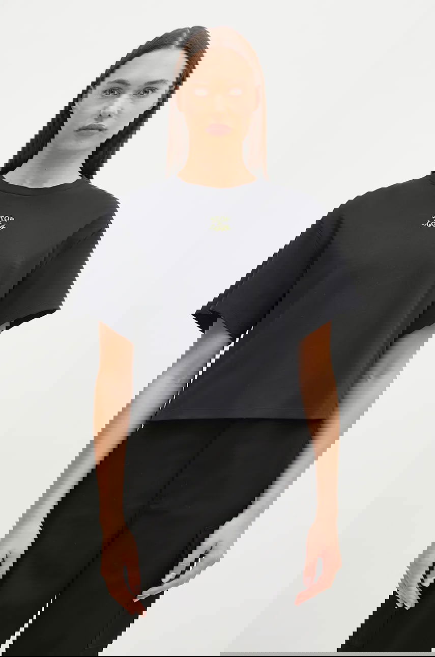 Crop Top Columbia Cropped T-Shirt Wallowa with STOP & LOOK Embroidery Čierna | 2090941, 0