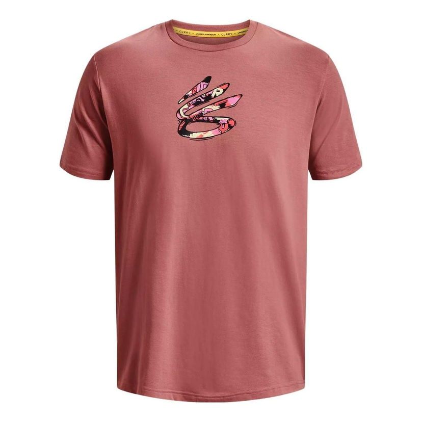 Tričko Under Armour Curry Comic Fill Short Sleeve T-Shirt Červená | 1376806-604