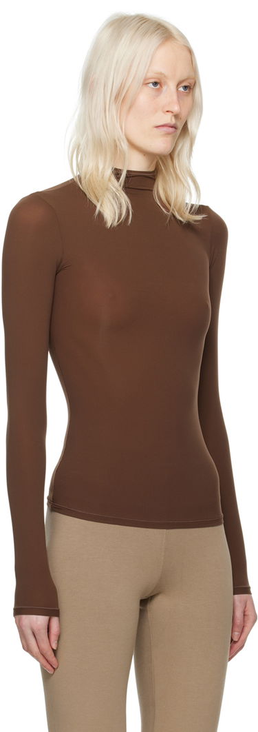 Sveter SKIMS SKIMS Fits Everybody Turtleneck Top Hnedá | AP-TTN-1230, 1