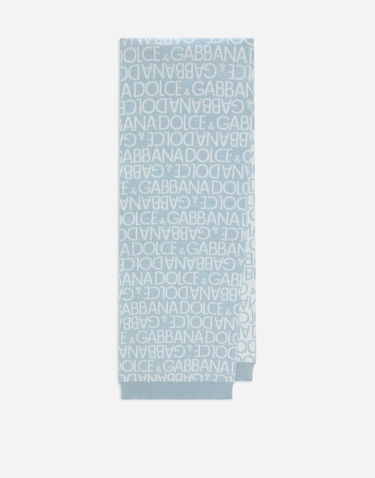 Šál Dolce & Gabbana Dolce & Gabbana Knit Jacquard Logo Scarf Modrá | LNKAD5JFMU8S9000, 0