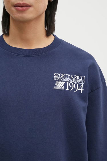 Mikina Sporty & Rich Finish Line Print Sweatshirt Navy | ST071516170BL32, 3