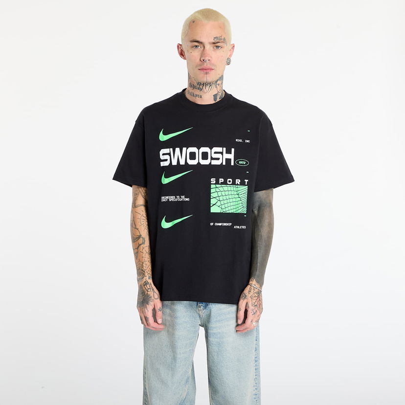 Tričko Nike Sportswear Max90 Swoosh Sport Graphic T-Shirt Čierna | HV0162-010