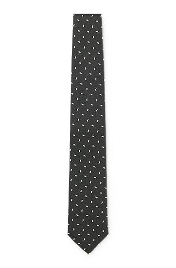 Doplnky BOSS Silk Tie with Micro Paisley Pattern Čierna | 50556050, 0