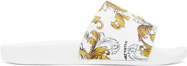Doplnky Versace Versace Jeans Couture Outline Barocco Pool Slides Biela | E78VA3SQ3_EZS365, 0