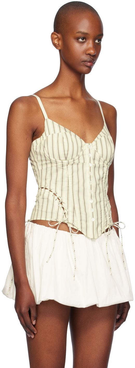 Tielko Miaou Miaou Christina Striped Corset Top Béžová | 7150SPSSTC, 1