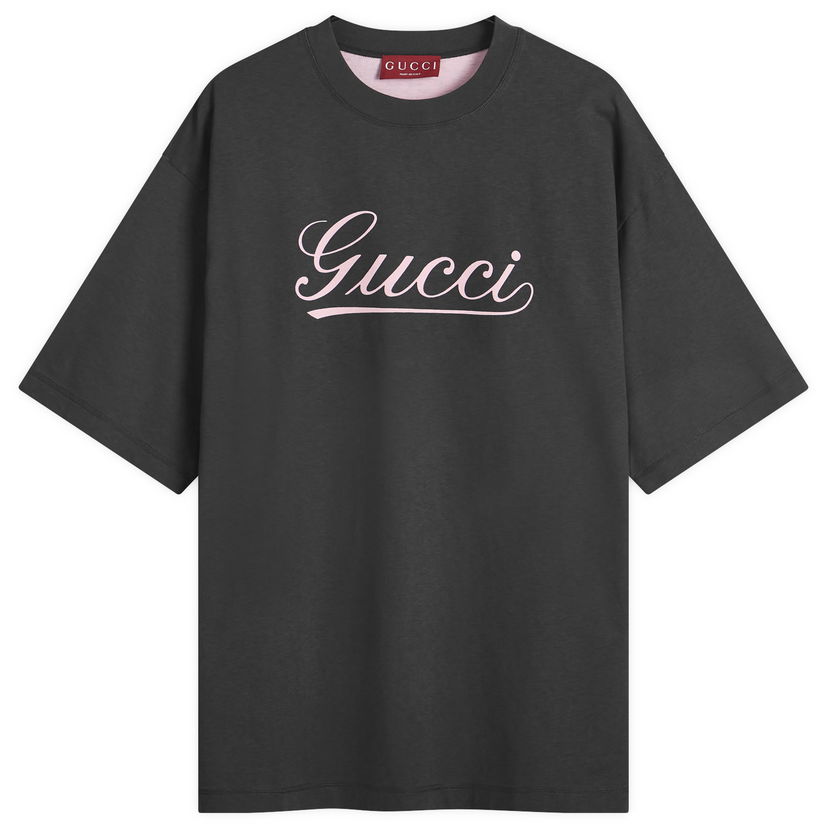 Tričko Gucci Script Logo T-Shirt Čierna | 798769-XJGQ3-1142