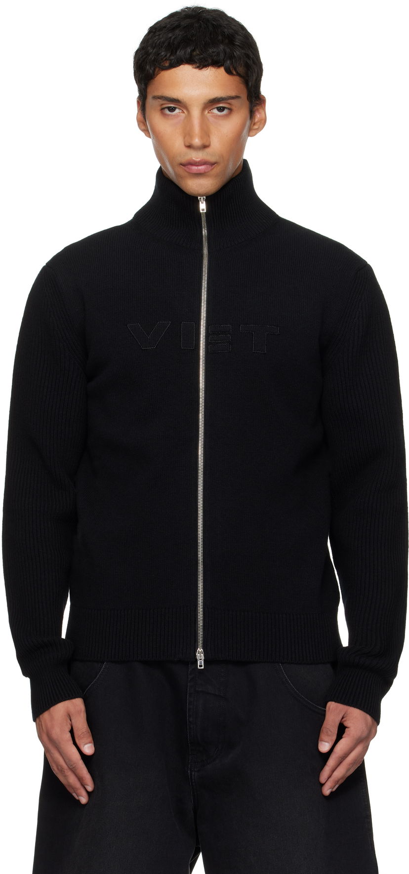 Sveter VETEMENTS VETEMENTS 'VET' Zip-Up Sweater Čierna | UH76KN400B
