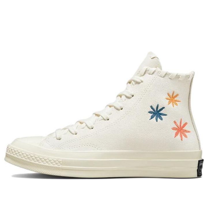 Tenisky a topánky Converse Chuck 70 High Embroidered Floral Biela | A04298C