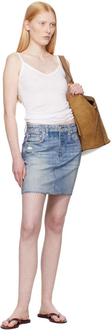 Sukňa rag & bone rag & bone Miramar Ponte Miniskirt Modrá | WCW25PB0030703, 3