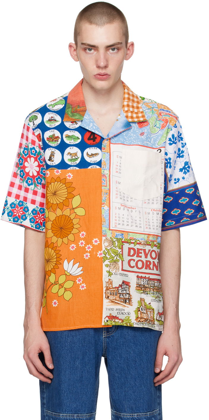 Košeľa Marine Serre Regenerated Household Shirt Oranžová | USI014 UWOV0023, 0