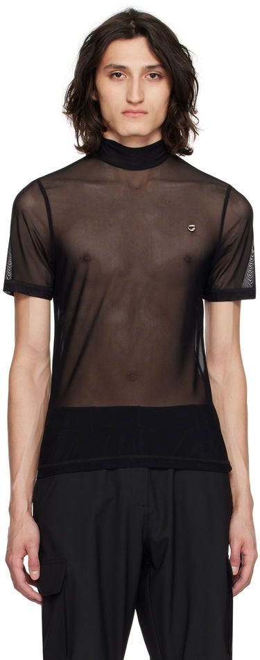 Tričko Coperni Coperni Turtleneck Mesh T-Shirt Čierna | COPJS20BIS557MEN, 0