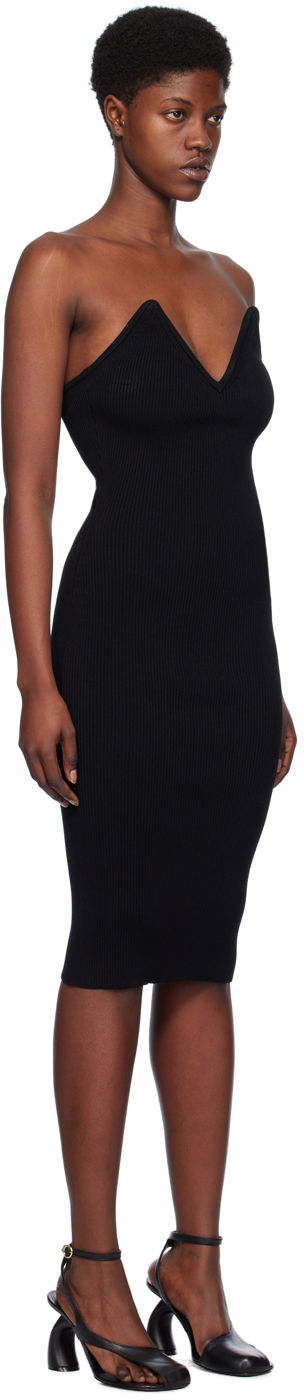 Šaty Coperni V-Neck Midi Dress Čierna | COPML91852, 1