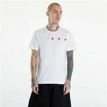 Comme des Garçons PLAY Short Sleeve Logo Print T-Shirt UNISEX White AXT337 white