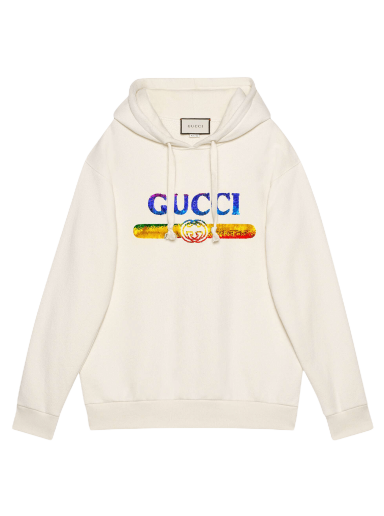 Mikina Gucci Sweatshirt With Sequin Logo ' Biela | 469251 XJASC 9480