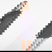 High Neck Perforated Long Sleeve Mini Dress