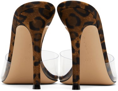 Doplnky Gianvito Rossi Gianvito Rossi Elle 85 Leopard Print and PVC Mules Hnedá | G11900.15RIC.GYL, 1