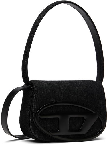 Taška cez rameno Diesel 1DR Denim Shoulder Bag with Logo Čierna | X08396-P6901-T8013, 1