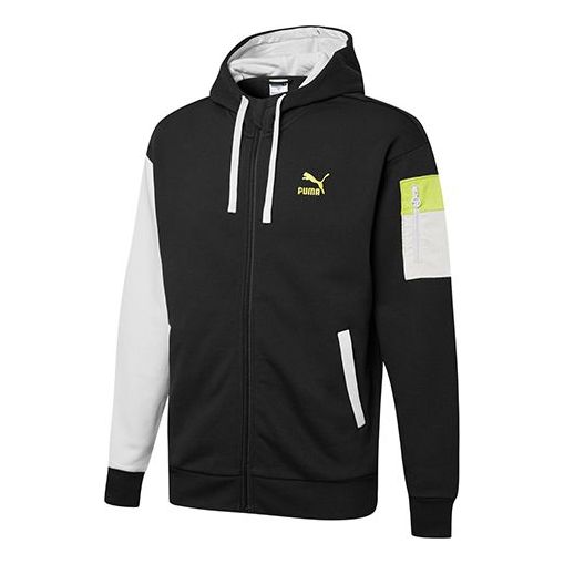 Mikina Puma Retro Colorblock Knit Hooded Jacket Čierna | 534813-01, 0