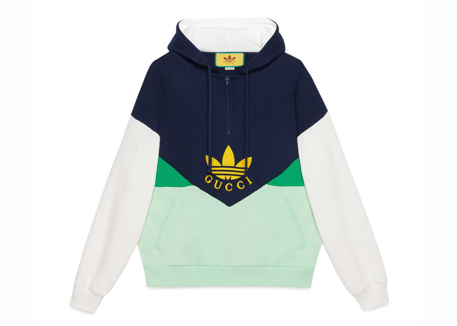 Mikina Gucci x Adidas Hooded Sweatshirt Blue Tyrkysová | 724666 XJE20 3846, 0