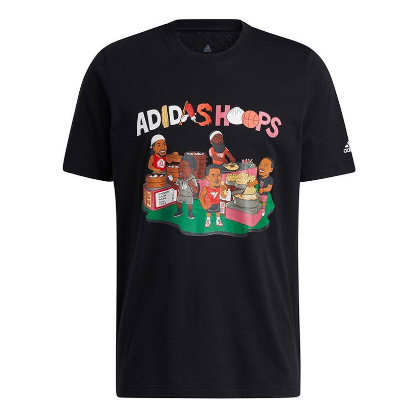 Tričko adidas Originals Basketball Graphic S/S Tee Čierna | HB6168