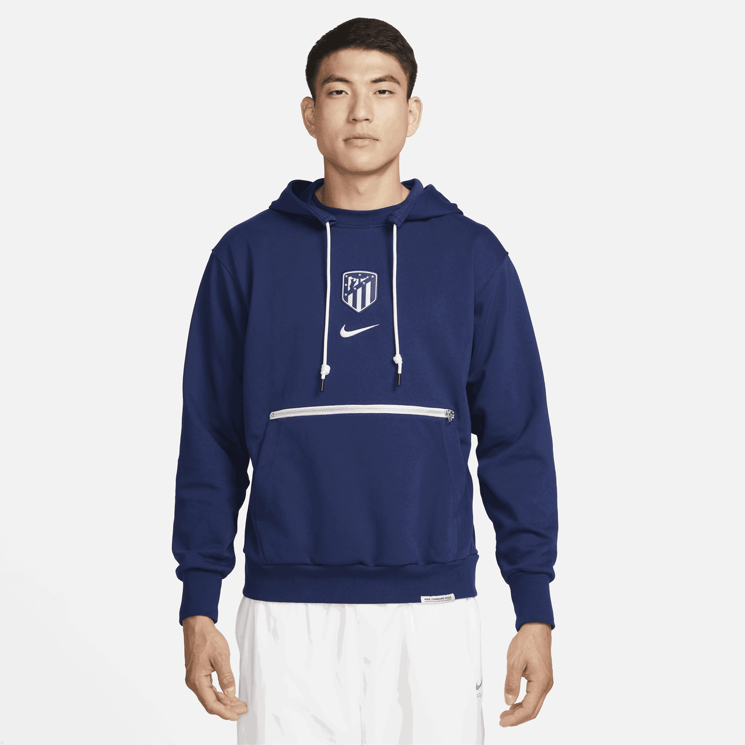 Mikina Nike Dri-FIT Atlético Madrid Standard Issue s kapucí - Modrá Navy | DV4926-492, 0